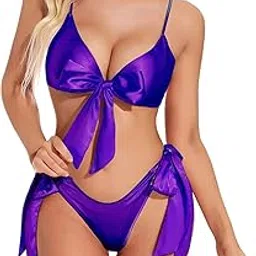 splorr Women Knot Babydoll Lingerie Set for Honeymoon for Woman Thongs | Wedding Valentine Special Night Dress Above Knee Baby Doll Night Dress | Transparent Hot-picture-36