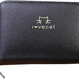 syga Women's Credit Card Case Cute Coin/Cash Purse Girly Heart Small Wallet(Black)-picture-34