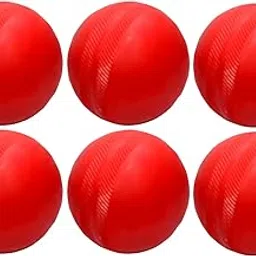 HIRNOTS Heavy Plastic Cricket Training, Practice, Match & Drill Ball, 80 Gram RED Balls for Cricket for Indoor and Outdoor Game (Pack of 6)-picture-25