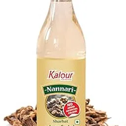 Kalour Nannari Sharbath Ready to Mix Drink 700ml | Natural & Refreshing Summer Beverage | Traditional Sarsaparilla Root Syrup | Cool & Refreshing Drink | Authentic Indian Summer Cooler (700ml) image 1
