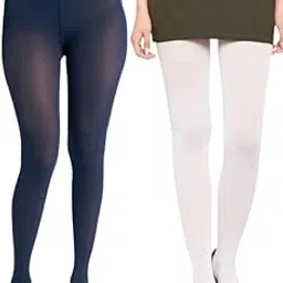 Pack of 2 Stockings For Women Summer Wear | Opaque Pantyhose Stockings - Navy Blue and Orange-image-66