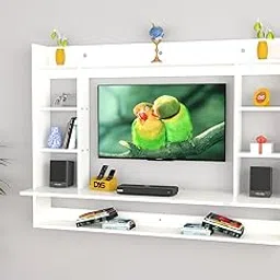 DAS Devin Wall Mount TV Entertainment Unit/Set Top Box Stand for Up to 32" Screen- Frosty White (Engineered Wood)-picture-11