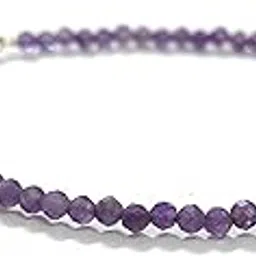 astroghar Amethyst Diamond Cut Crystal Anklet For Women's And Girls-picture-36