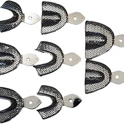 GOLDEN SCISSOR Dental Ortho Impression Trays – Stainless Steel Autoclavable Set of 10 – Upper and Lower Denture Instruments for Accurate Dental Impressions-image-5