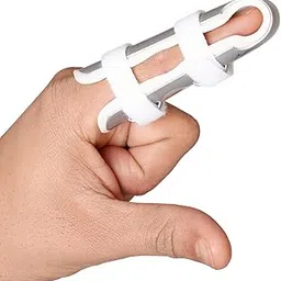 soulvinee Cotton Finger Cot Splint Posture Corrector For Men & Women Injured Finger Immobilization-(Grey) (S)-picture-54