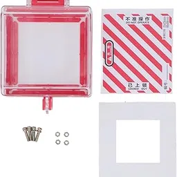 Emergency Stop Button Cover Transparent Box and ABS Hinge Design 105x105x63mm Switch Lock Protector With Assembly Parts Used for Workshops-picture-23