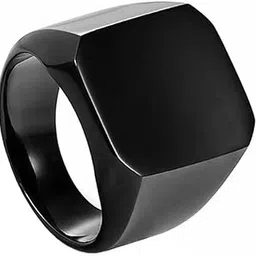 vien Rock Cool Casual Sport Titanium Steel Ring Black Color For Mens Boys Boyfriend Husband Stainless Steel Black Plated Ring - Size 19-picture-24