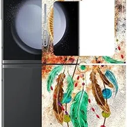 AtOdds Mobile Skin Sticker Wrap | Compatible for Samsung Z FLIP 5 (5G)| Scratchproof Matte Finish | Full Coverage for All Sides & Camera Protection (Dream Catcher)-picture-18