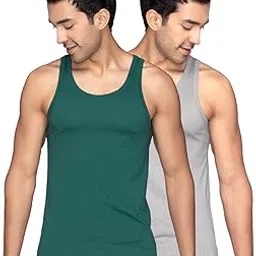 xyxx Men's Ace Cotton Modal Regular Fit Solid Round Neck Vest (Pack of 2)| Antimicrobial, Breathable, Ultralight Vest-picture-14
