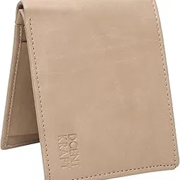 dcent kraft Men's PU Leather Wallet, Slim, Stylish & Coin Pocket Beige Color Wallet for Boys (Cream)-picture-53
