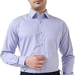 raymond Men Regular Fit Structure Pattern Pure Cotton Semi Cutaway Collar Full Sleeve Formal Shirt-picture-10