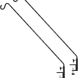ERYTLLY Heavy Duty Deck Hook, Extensible & Adjustable, 2 Packs, Black Powder Coated Steel, Holds Up to 35 lbs, Ideal for Bird Feeders, Plants & More-picture-14