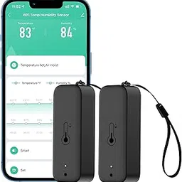 WiFi Thermometer Hygrometer: Smart Temperature Humidity Sensor with App Notification Alert, Data Storage Export, Calibrated Indoor Temperature Monitor, for Room Greenhouse Wine Cellar (2-Pack Black)-picture-17