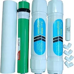 Complete RO Water Purifier Filter Kit, 100 GPD Membrane, Sediment Filter, Carbon Filter, Spun Filter with Connectors-image-86