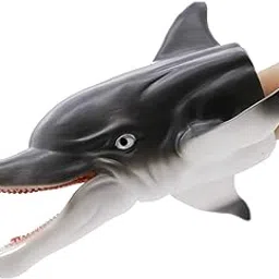 Webby Realistic Dolphin Rubber Hand Puppet Soft Toys for Kids image 1