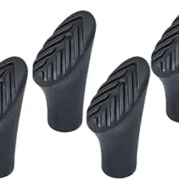 LIOOBO Walking Stick Protector 4pcs Rubber Trekking Pole Tip Protectors Black Hiking Pole Replacement Tips for Standard Hiking Poles-picture-21