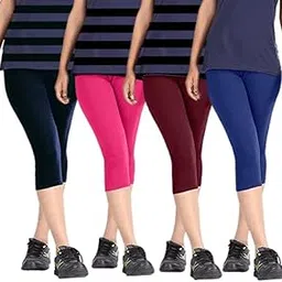 globycraft Combo Pack of 3 Capri for Women & Girls-picture-21