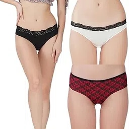 thread sutra Women?s Premium Cotton Panties | Antimicrobial & Breathable | Everyday Comfort with Amazing Fit | Soft Fabric Innerwear for All-Day Freshness & Hygiene | Bikini | Pack of 3 |-picture-50