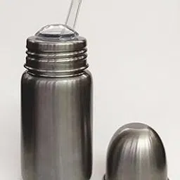 Mommas Baby Stainless Steel Sipper Bottle for Babies/Toddlers/Kids. Stainless Steel, Rust Resistant, BPA Free, Suitable for 6+ Months. (Soft Silicone Straw, 310 ml)-picture-25