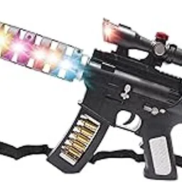 Toyterra Laser Gun Toy Machine Gun Light and Sound PUBG Gun Toy with Vibration and Laser AK74 AK47 M4 M16 M4-1 Toy Gun for 3,4,5,6+Years-picture-60