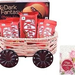 SFU E Com Overloaded Crunchy Kitkat Hamper | Anniversary Chocolate Gift Hamper | Anniversary Greeting Card With Chocolate Combo | 1494-image-56