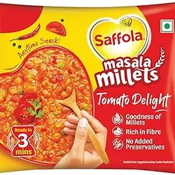Saffola Masala Millets Tomato Delight| Lower in calories, Rich in Fibre | Yummy Millets for Happy Tummy, 35g-image-5
