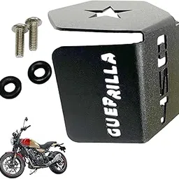 Dhe Best Bike Rear Disc Brake Oil Reservoir Guard Oil Container Stainless Steel Black Suitable for RE Guerrilla 450-image-10