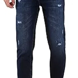 being human Blue Solid Fitted Jeans image 1