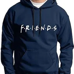 hit square Fleece Friends Design Full Sleeves Hooded Sweatshirt for Men-picture-22