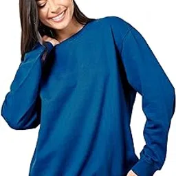 ausk Womens's Fleece Oversize Solid Pattern Sweatshirt-picture-31