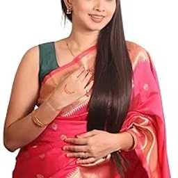 amirat Women's Paithani Silk Blend Woven Saree With Blouse Piece | Cotton paithani sari | Paithani saree-picture-19