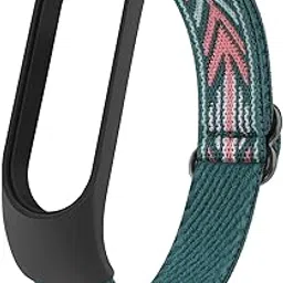 Tobfit Nylon Single Loop Elastic Watch Strap Compatible with Xiaomi Mi Band 3/4 / 5/6 Smart Watch (Watch Not Included), Removable Sport Belt for Men and Women image 1