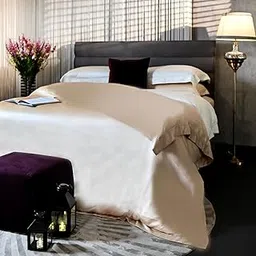 Palma - Pure Tencel Duvet Cover with Zip Closure, Sateen Weave, Picoting Embroidery, Hypoallergenic, Oat Colour 260x234 cm-picture-20