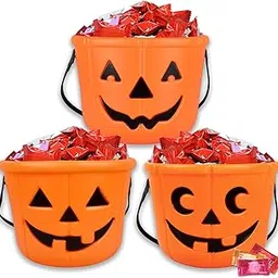 Partysanthe Halloween Big Pumpkin Basket Candy Holder for Halloween Party Supplies Basket Any 1 Pcs-image-3
