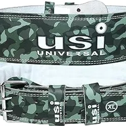 USI UNIVERSAL Weight Lifting Belt, 790CSL4 Leather Power Lifting Belt for Men & Women Weightlifting Competition Workout Training Weight Support Belt (Camo, 4 Inch Wide, Medium)-image-11