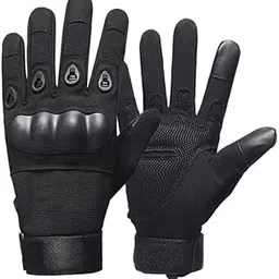 ketmart Nylon Tactical Full Finger Gloves for Sports, Hard Knuckle,Hiking,Cyclling,Travelling,Camping,Outdoor,Boxing, Motorcycle Riding and Winter use Arm Shooting Gym Glove (Color-Black)-image-48