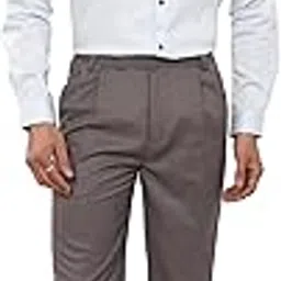 particle Pleat-Front Formal Trousers Regular Fit for Men, Waist Sizes 32-46-picture-12