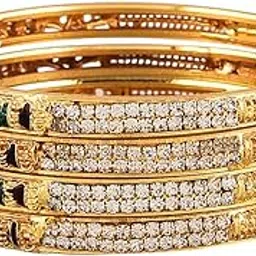 zeneme Gold Plated Brass Bangles Jewellery for Women/Girls-picture-18
