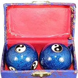 LOOM TREE® 2 Pieces Massage Balls with Storage Box Baoding Balls for Middle Aged People Gossip Blue | Fitness Running & Yoga | Fitness Equipment & Gear | Exercise Balls-picture-29