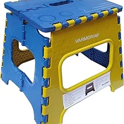 Varmora Plastic Super Strong Folding Step Stool for Adults and Kids - Kitchen, Garden, Office (Small Blue)-picture-56