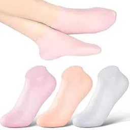 Moisturizing Silicone Gel Socks for Women and Men gel socks for dry cracked feet crack heel repair socks foot moisturizer socks Spa Gel Socks Natural Oil (multicolor) 1 Pair-image-12
