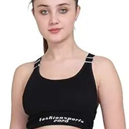 Nylon Nanoedge Present Women Padded Sports Bra Workout Tops Yoga Crop Top Tank Tops For Women Black Color Size (28 Till 34)-picture-46