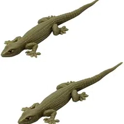 KRySt Brown Lizard | Real Looking Rubber Lizard Toy | Original Look Chipkali Toy | Chipkali and Snake Prank Toys for Kids and Adults (Lizard Set of 2)-picture-27