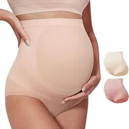 Maternity High Waist Belly Support Panty | Ultra Comfortable Pregnancy Underwear with Full Support for a Growing Belly-image-92