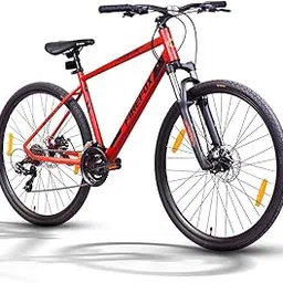 FIREFOX Drift+ 700C 21 Gear Hybrid Bicycle for Adult | Red | Front Suspension | Disc Brake | Steel Frame:45cm | Ideal Rider Height:5.2 & Above | 98% Pre-Assembled | Ideal for Mens-image-60
