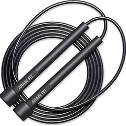 ARAIN FIT Skipping Rope for Men, Women & Children - Skipping Rope for Exercise Workout & Weight Loss - Tangle Free Jumping Rope for Kids (black)-picture-30