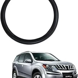 RKPSP Black Steering Leather Luxury Super Fiber Non-Slip Steering Wheel Cover for XUV 500 Old-picture-32