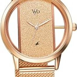 Fastrack Vyb Runway Quartz Analog Rose Gold Dial Stainless Steel Strap Watch for Girls-FV60019WM01W-picture-5