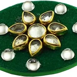 vidhya kangan Handmade Fancy Stone stud Work Saree pin Brooch for Women Jewellery Latest Stylish Crystal Unisex Floral Shape Brooch for Women/Girls (sku-bro1758)-picture-55