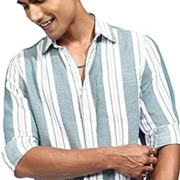 locomotive Men's Relaxed Fit Shirts | Checked | Long Sleeves | Spread Collar | Casual Shirts | Stylish Shirt-picture-12